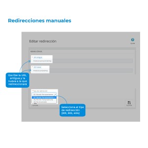 Módulo de Redirecciones Manuales (301, 302)