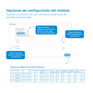 Módulo Exportar Listado de Facturas