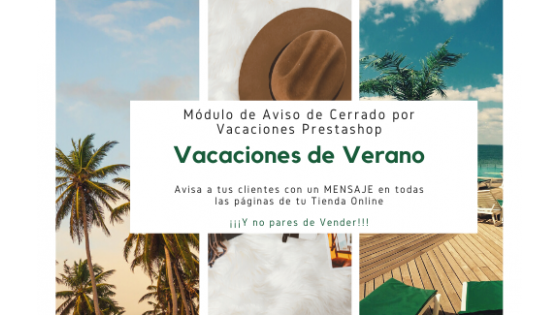 Módulo Aviso Cerrado Vacaciones...