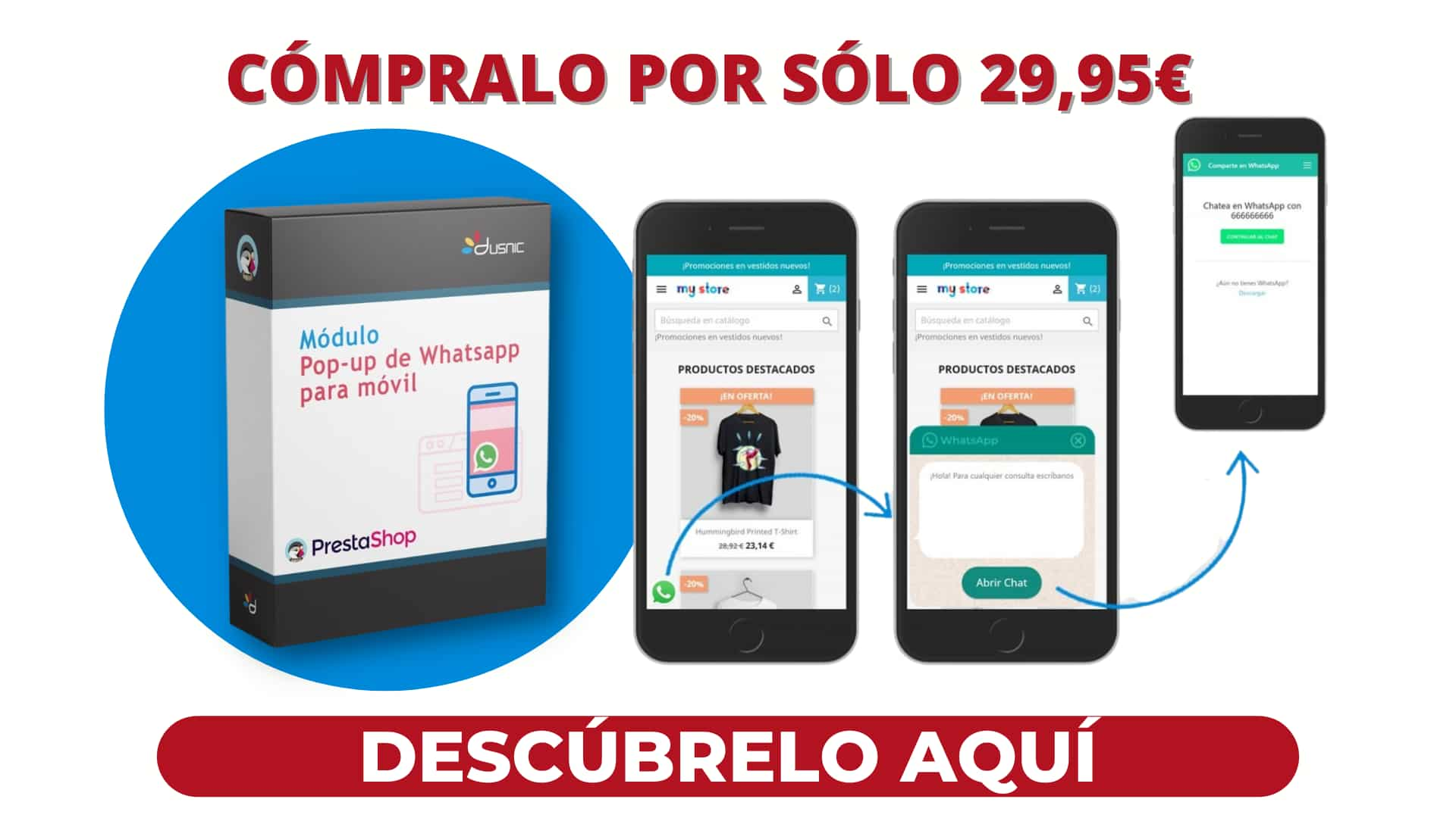 banner que enlaza con el módulo de whatsapp para prestashop